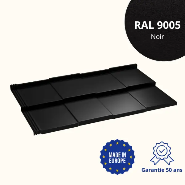 Tôle imitation ardoise Savanna Noir Mat