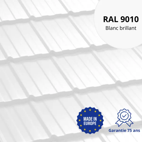 Tôle aluminium imitation tuile Horizon Alu - 10