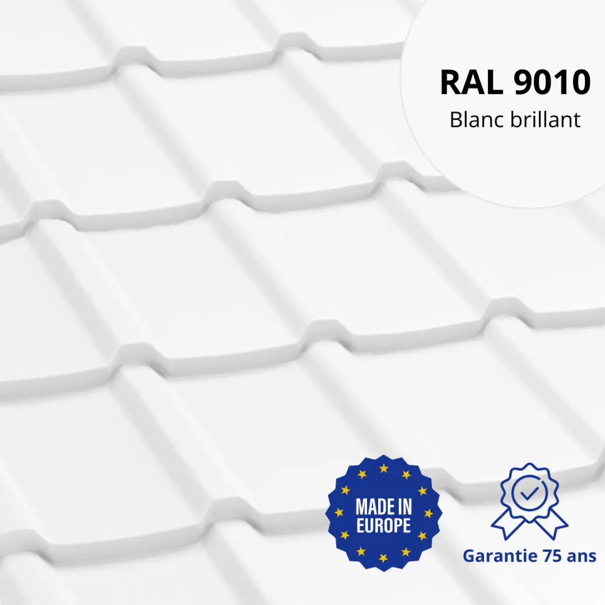 Tôle aluminium imitation tuile Allano Alu