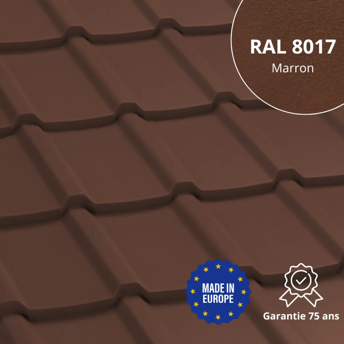 Tôle aluminium imitation tuile Allano Alu