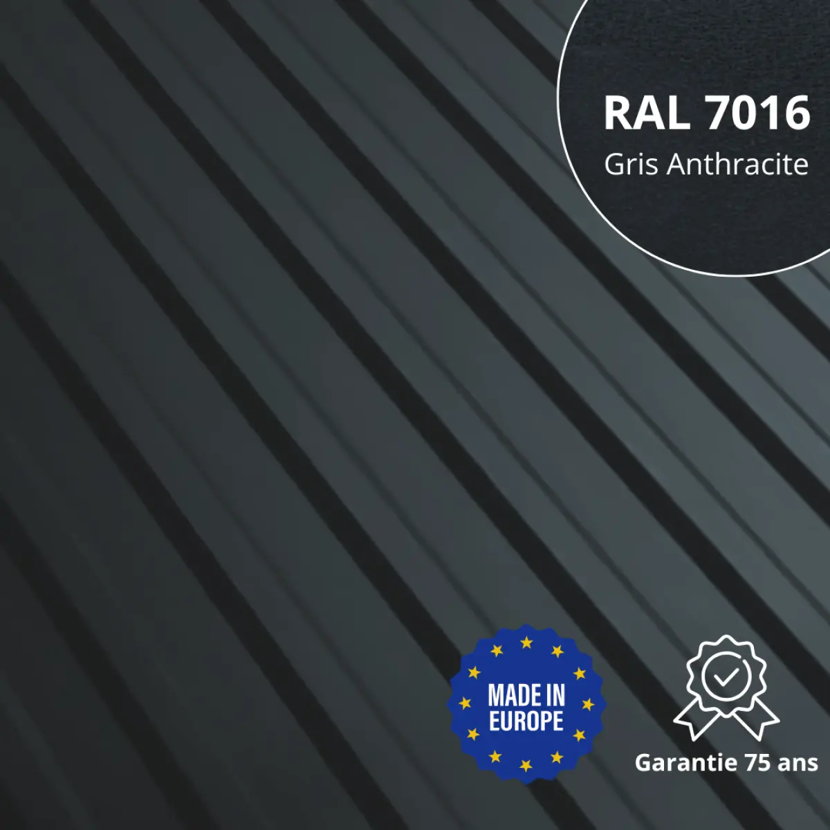 Tôle de toiture bac acier en aluminium Amedia