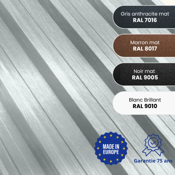 Tôle de toiture bac acier en aluminium Balta