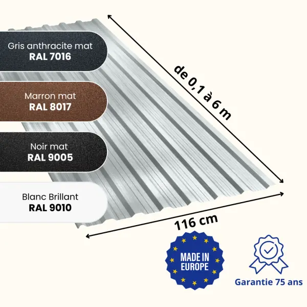Tôle de toiture bac acier en aluminium Aviga - 2
