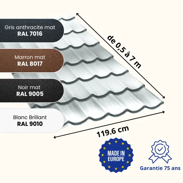 Tôle aluminium imitation tuile Vello Alu - 2
