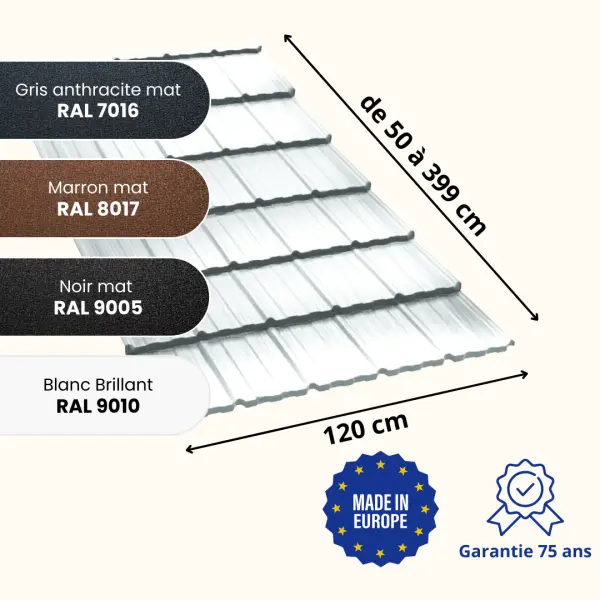 Tôle aluminium imitation tuile Horizon Alu - 2