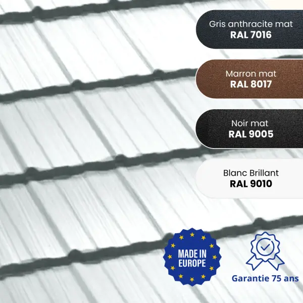 Tôle aluminium imitation tuile Horizon Alu