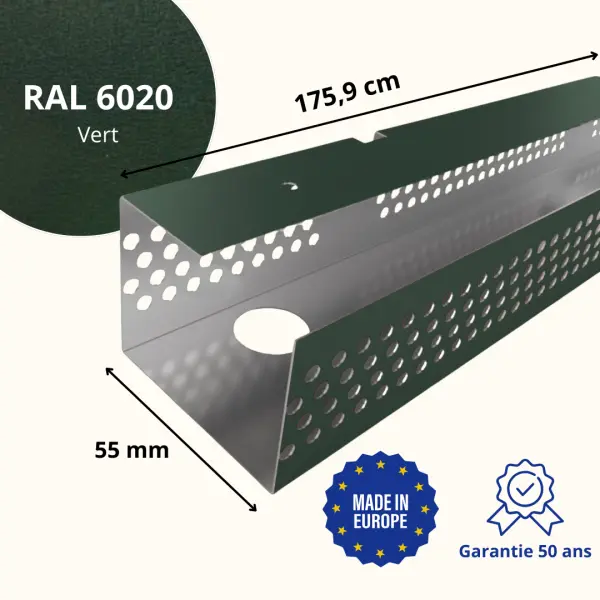 Profil de ventilation pour faîtage de toiture Savanna Vert mat - 2