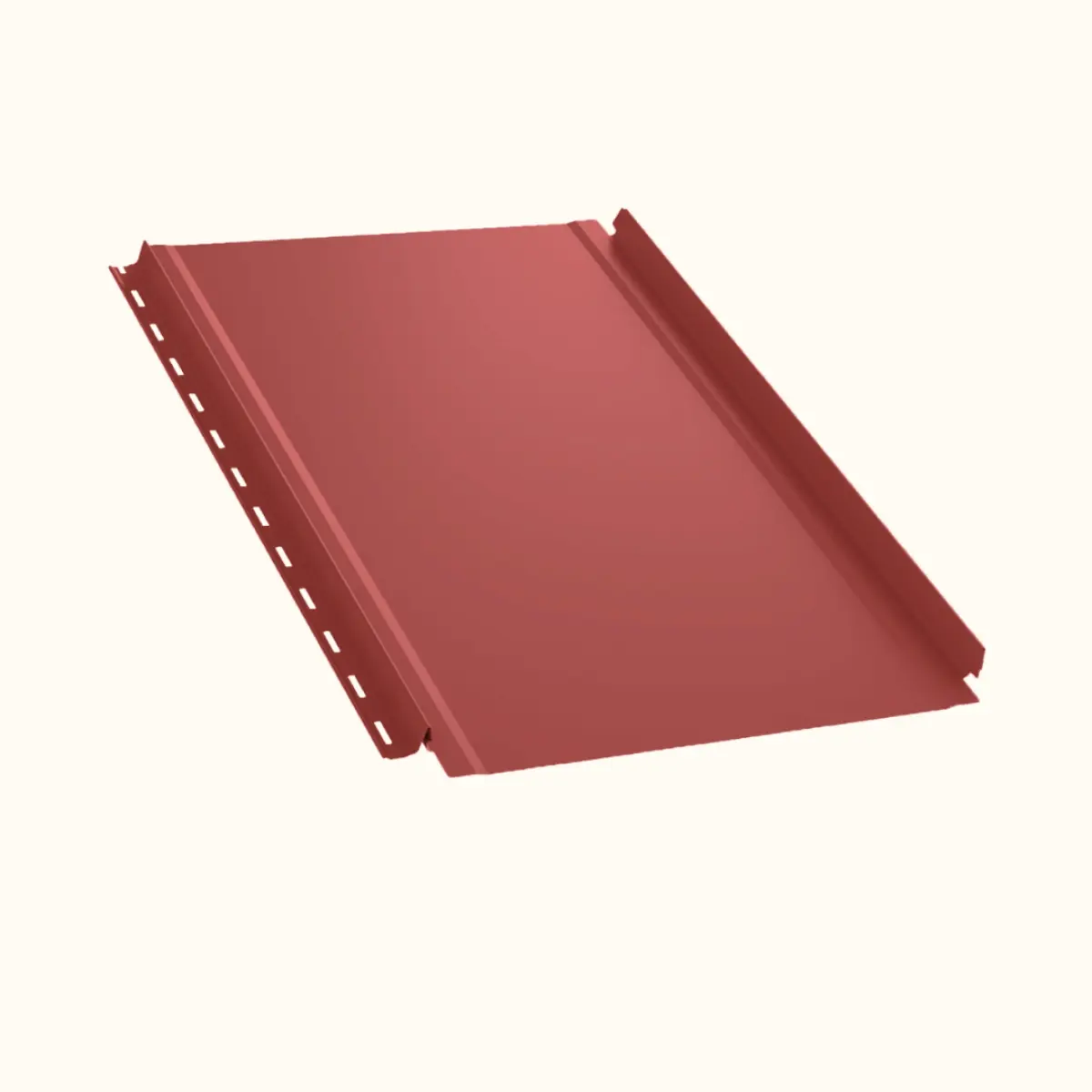 Tôle joint debout lisse Rouge Mat