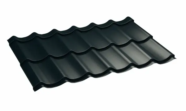 Panneau de toiture imitation tuiles Platino Gris Anthracite Mat - 1