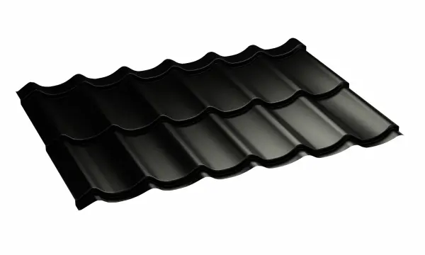 Panneau de toiture imitation tuiles Platino Noir Mat - 1