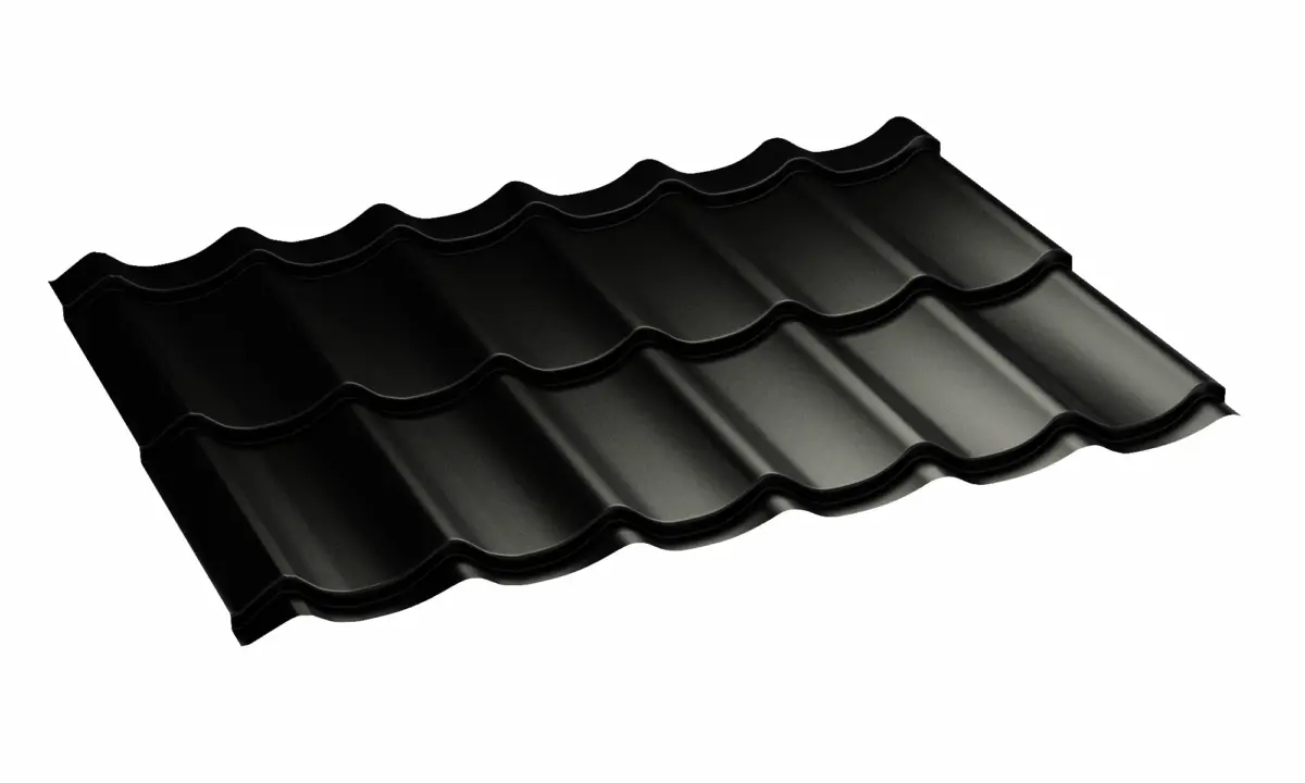 Panneau de toiture imitation tuiles Platino Noir Mat