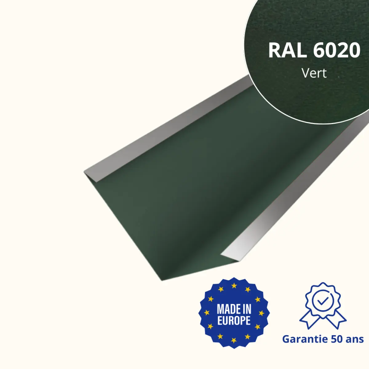 Bande de noue Vert Mat