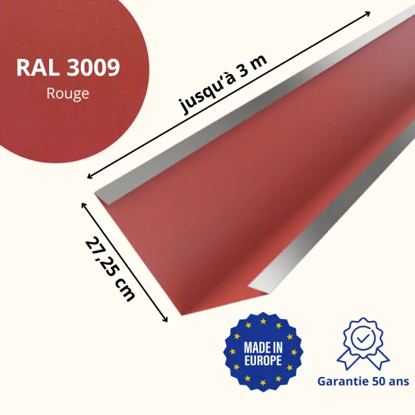 Bande de noue Rouge Mat - 2