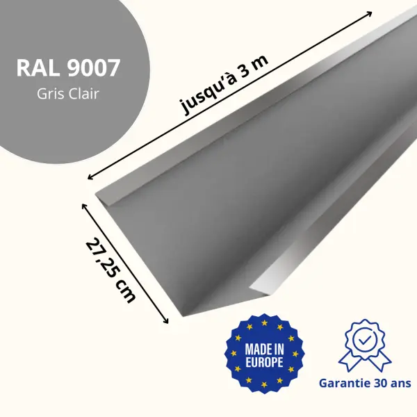 Bande de noue Gris Clair Brillant - 2