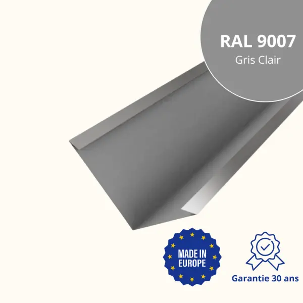 Bande de noue Gris Clair Brillant