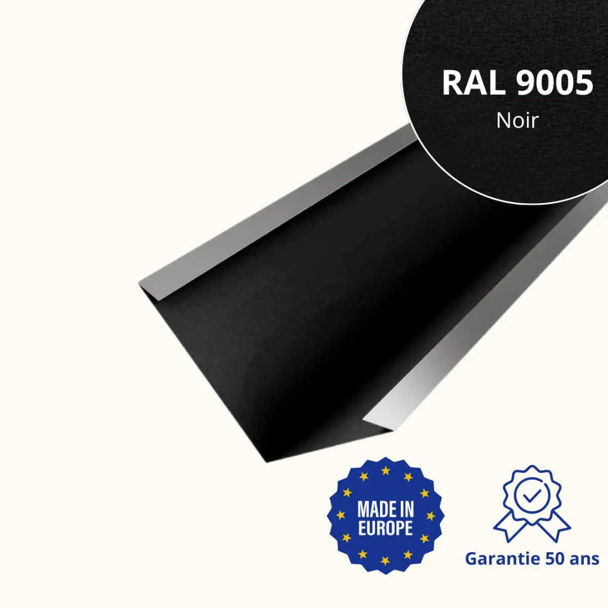 Bande de noue Noir Mat