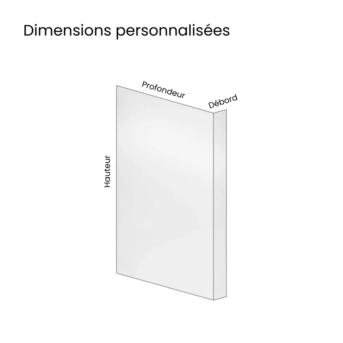 Habillage de tableau Gris Anthracite mat