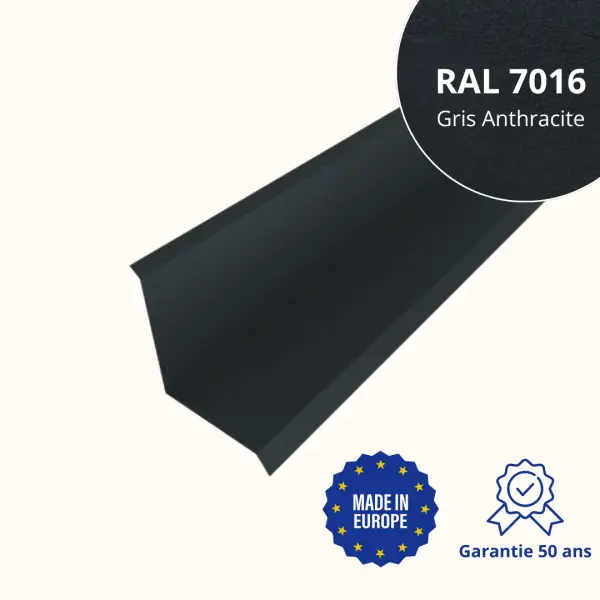 Solin de toiture Gris Anthracite Mat
